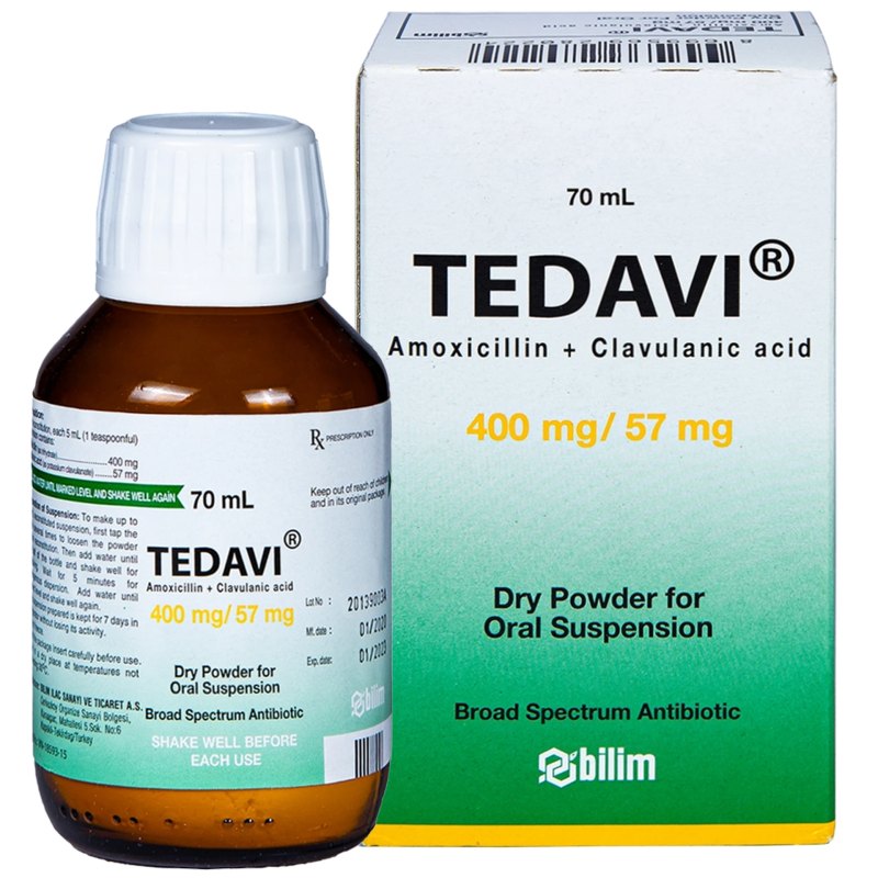 Xem phóng to ảnh Tedavi 400mg/57mg ( Hộp 1 lọ 70ml )