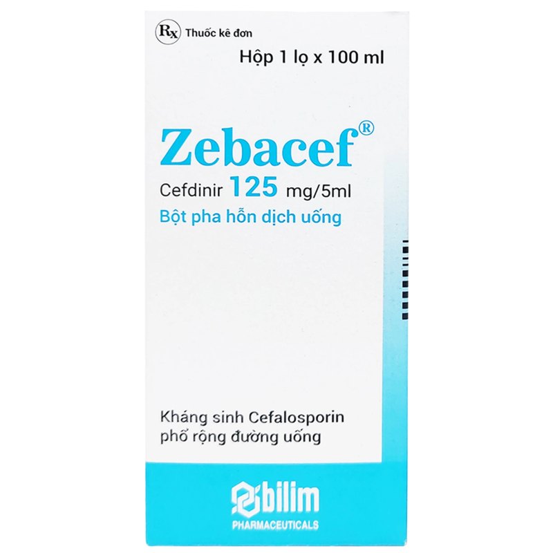 Xem phóng to ảnh Zebacef 125mg/5ml (Hộp 1 lọ 100ml)
