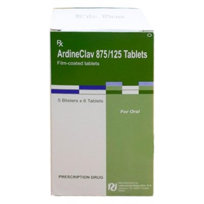 Ardineclav 875/125 (hộp 5 vỉ x 6 viên)